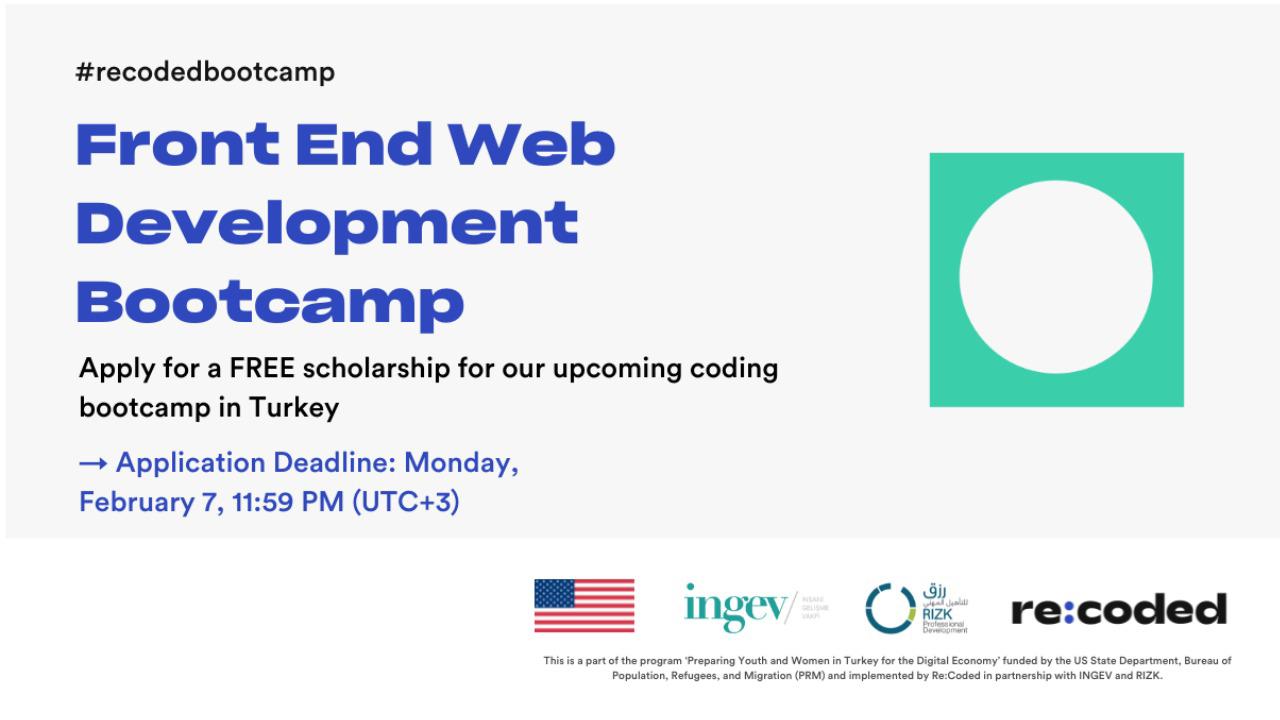 Re:Coded Front End Web Development Bootcamp Başvuruları Açıldı!
