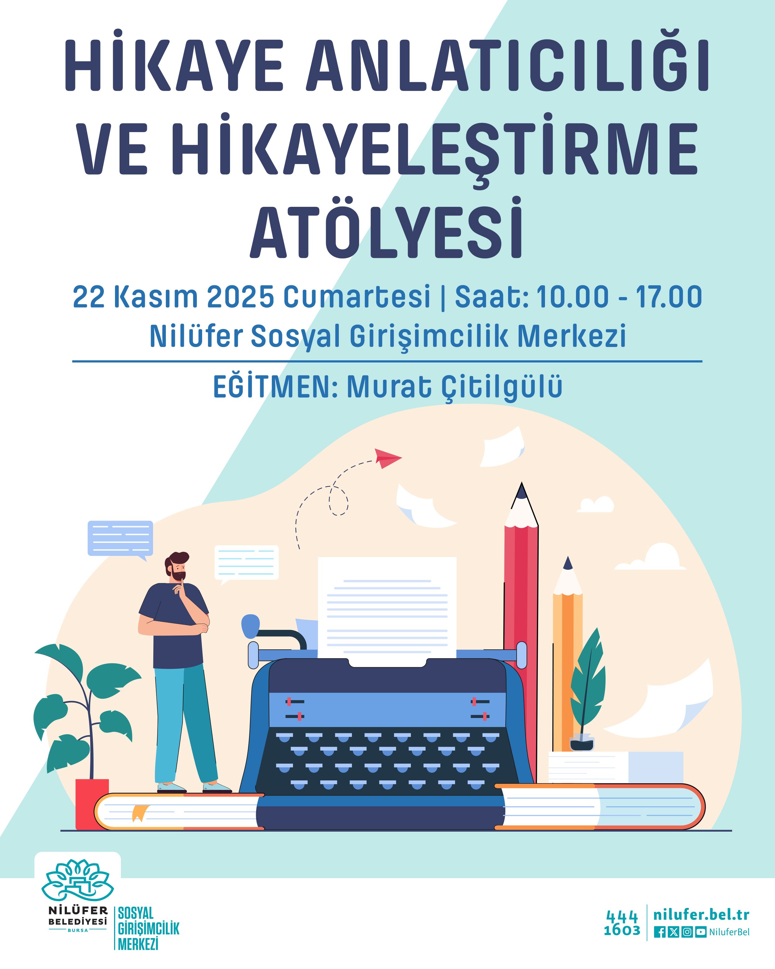 Hikaye Anlatıcılığı ve Hikayeleştirme Atölyesine Davetlisiniz!