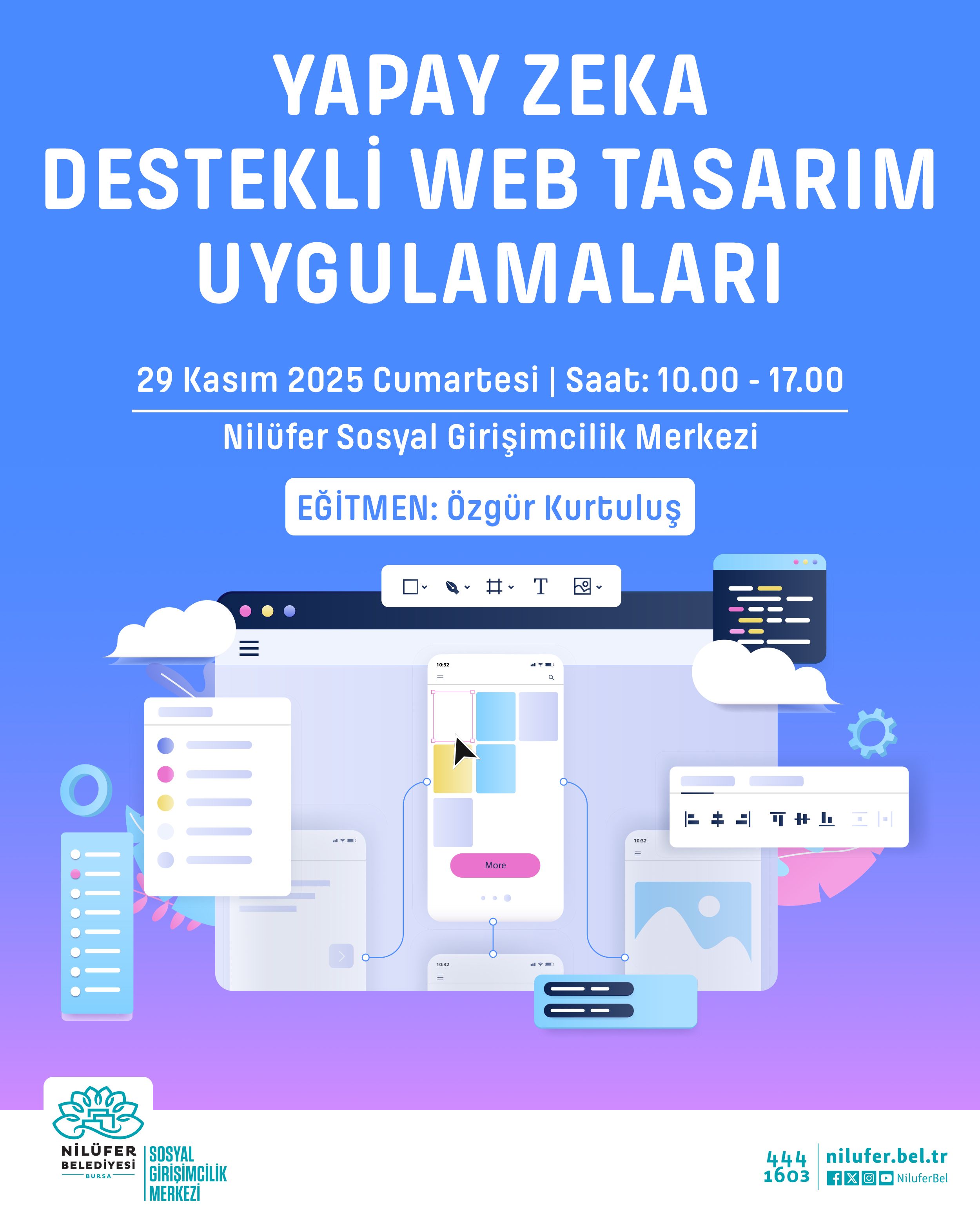 Yapay Zeka Destekli Web Tasarım Uygulamaları Atölyesi