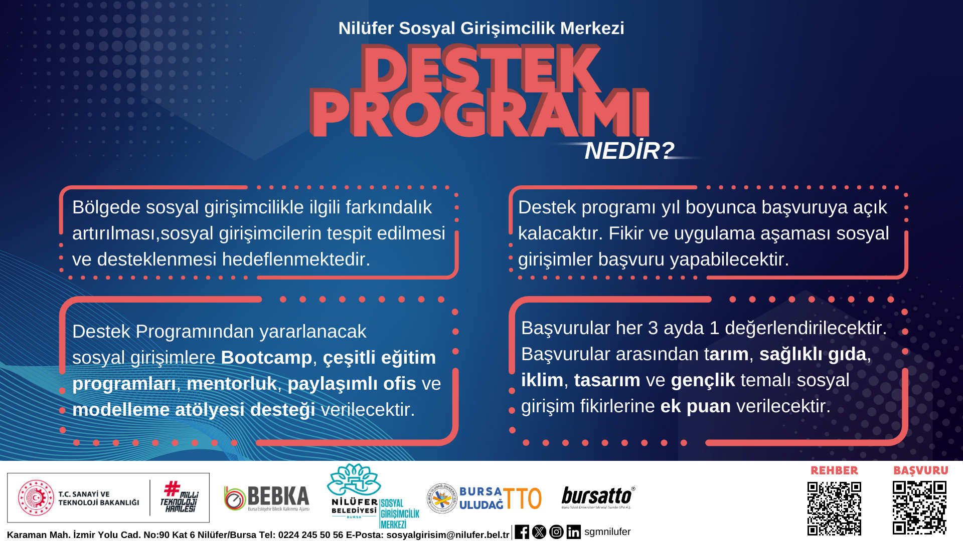 Nilüfer Sosyal Girişimcilik Merkezi Destek Programı Başvuruları Almaya Devam Ediyor!