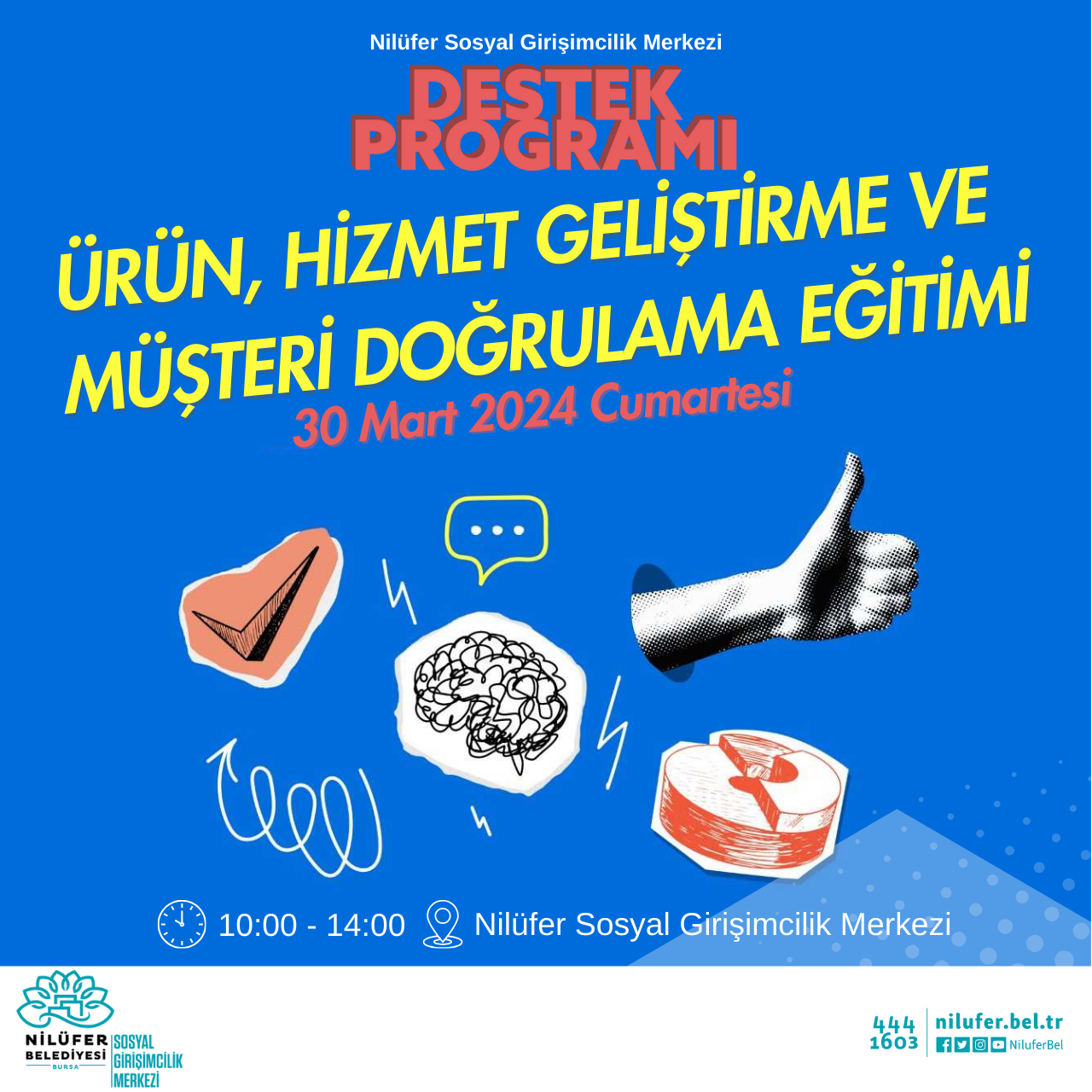 Nilüfer Sosyal Girişimcilik Merkezi Destek Programı Ürün, Hizmet Geliştirme & Müşteri Doğrulama Eğitimi